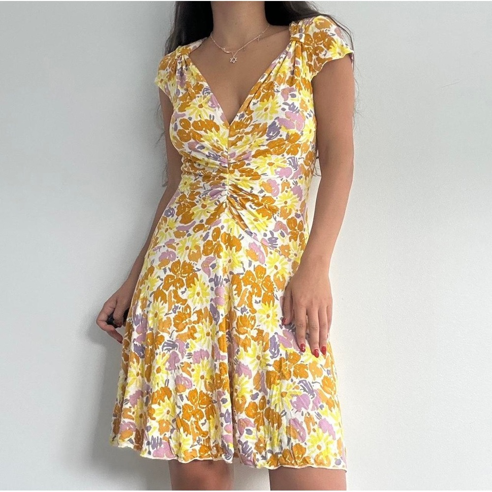 Free people key to your heart floral mini dress